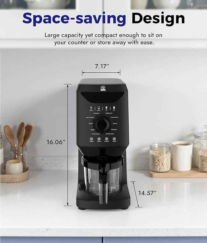 12-in-1 Ice-Cream Maker Machine - 11 Preset Programs & Self-Cleaning, Healthy Frozen Yogurt Maker for Gelato, Slushies, Sorbet, Mix-ins & More, Includes (2) Pint Containers for Home & Party