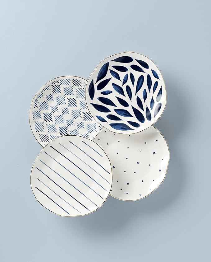 Lenox Blue Bay 4-Piece Dessert Plate Set, 4.05 LB