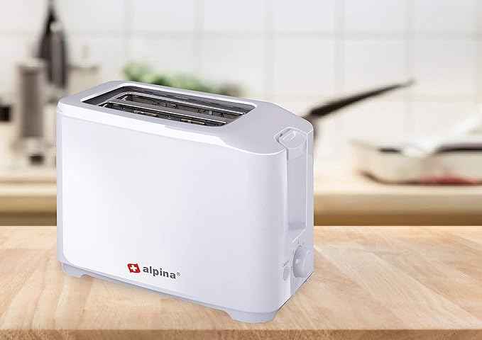 Alpina Toaster - 7 uprights - 2 discs - crumb compartment - 700 watt - white