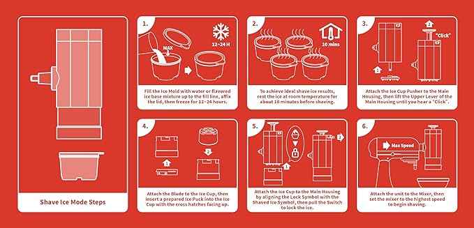 2 in 1 Ice Cream Maker and Shaved Ice Attachment for KitchenAid Stand Mixers, 2 Small Ice Cream Bowls, Snow Cone Machine with Coarse and Fine Blades, 8 Ice Molds