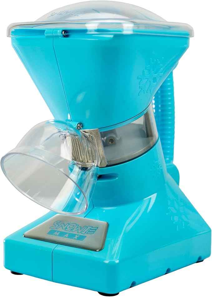 SNOWIE - Little Snowie Max Snow Cone Machine - Premium Shaved Ice Maker, With Powder Sticks Syrup Mix, 6-Stick Kit, Light Blue
