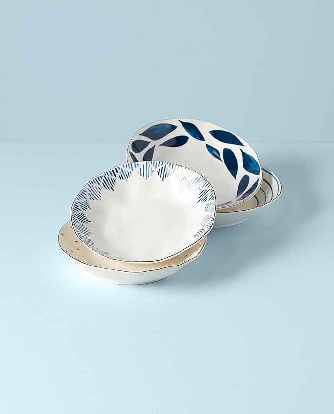 Lenox Blue Bay 4-Piece Set Pasta Bowls, 4.75 LB