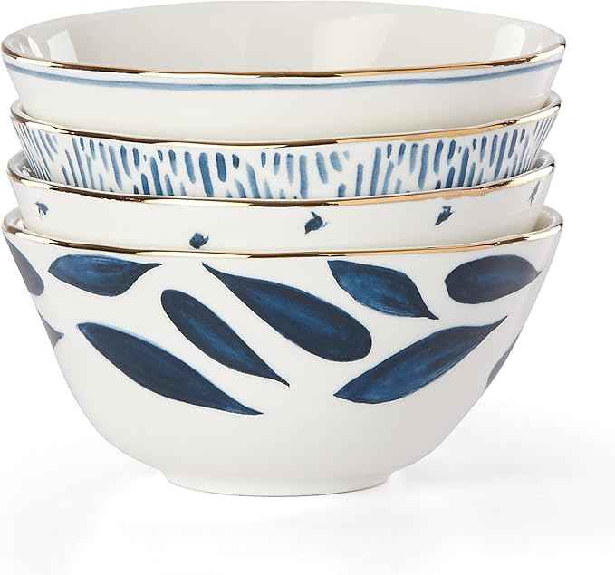 Lenox Blue Bay 4-Piece Dessert Bowl Set, 2.00 LB