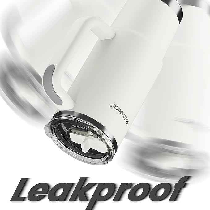 For Travel & Gym – Never Drink from a Moldy Lid Again: 30oz Hygienic Tumbler, 100% Leakproof Lid & Removable Foldable Spout. Reinforced Base, Fits Cup Holders- Cream