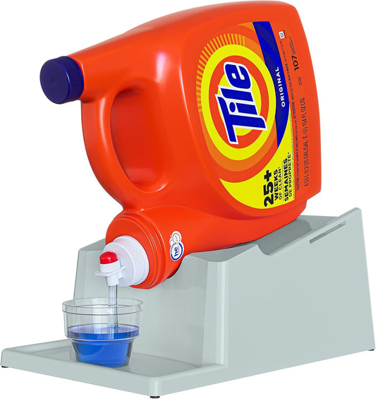 Skywin No-Spill Liquid Laundry Detergent Holder Organizer and Drip Tray for Laundry Room Organization with Laundry Soap Catcher Tray (No Strap, Blue)