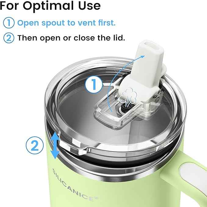 For Travel & Gym – Never Drink from a Moldy Lid Again: 30oz Hygienic Tumbler, 100% Leakproof Lid & Removable Foldable Spout. Reinforced Base, Fits Cup Holders- Key Lime