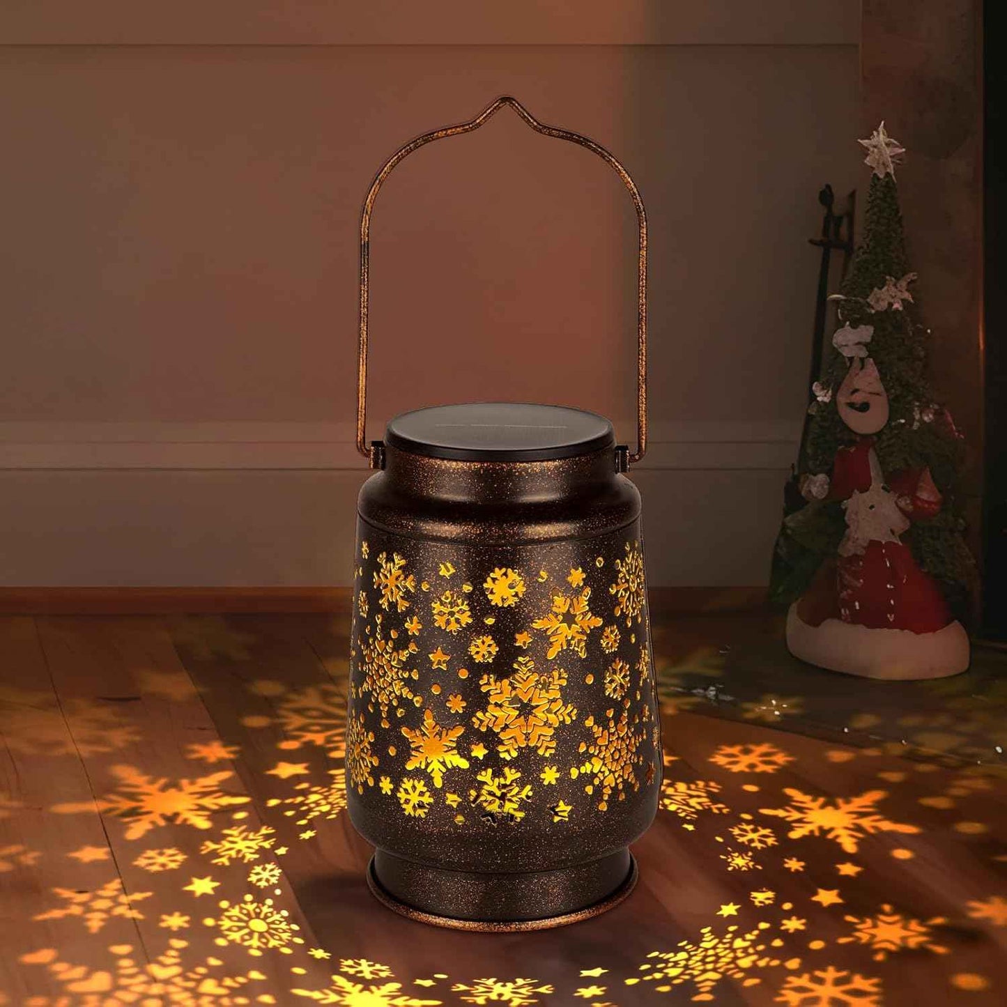 1 PCS Outdoor Lanterns Solar Powered Waterproof Decorative Hanging, Solar Power Lanterns for Outside, Christmas Gifts for Women, Flower Decor for Garden Lawn Backyard Front Porch
