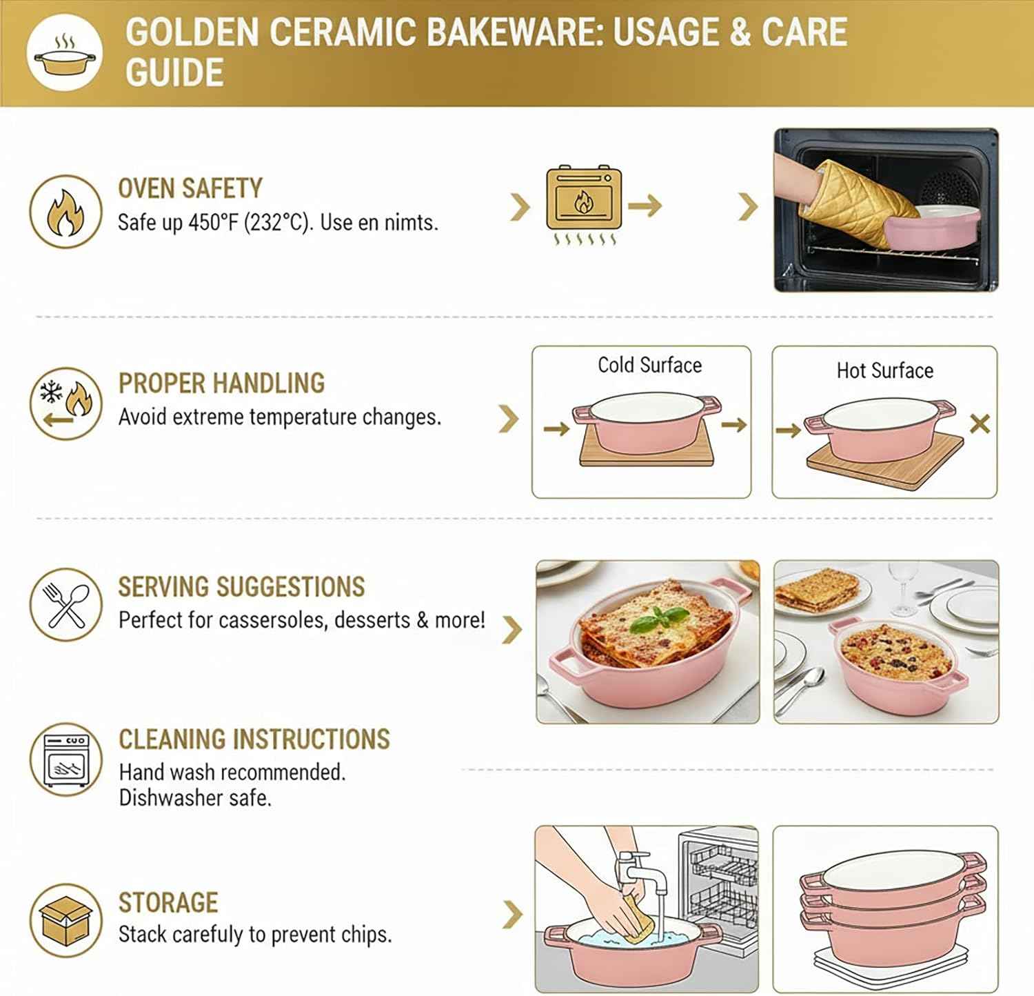 Oval Au Gratin Baking Dishes 6" x 5" for Oven Safe Cooking and Baking, Set of 4, 15 OZ Heat Resistant Ceramic Individual Gratin with Handles for Serving, Small Mini Casserole Dish, Pink