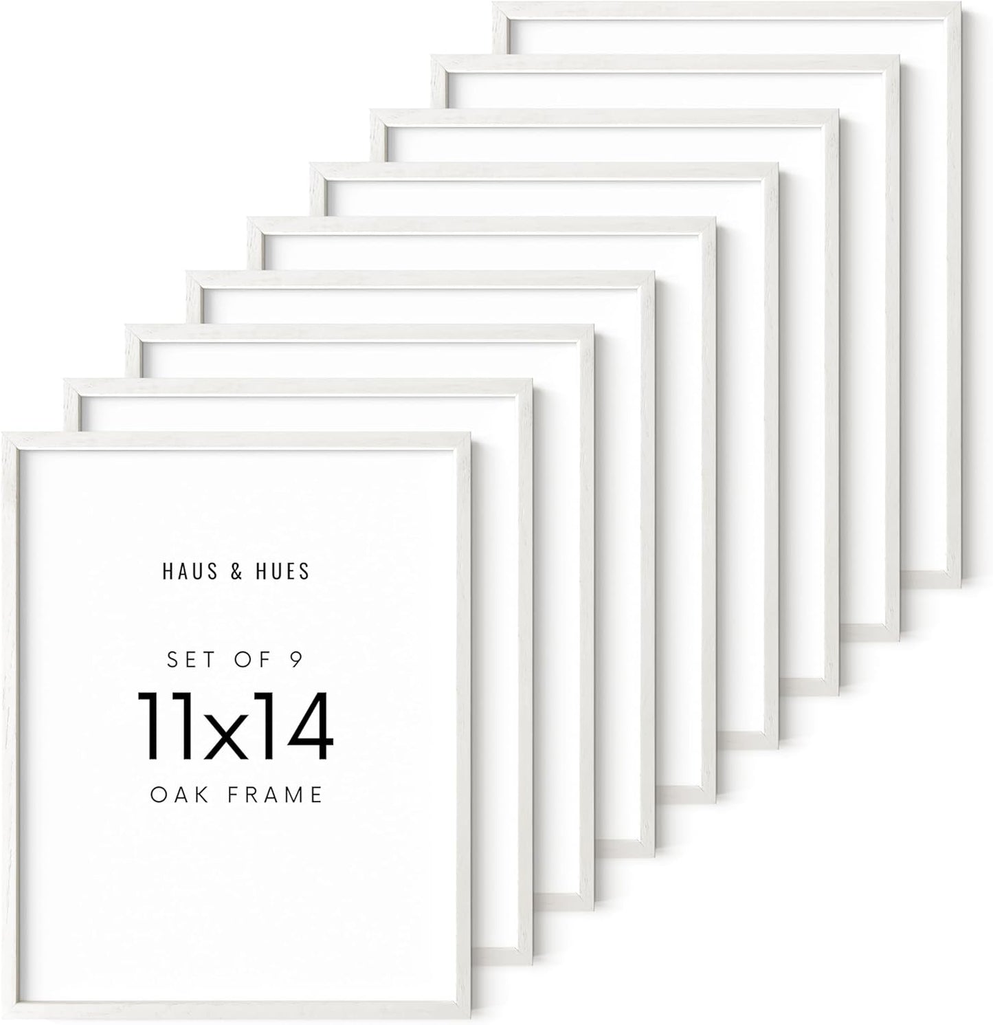 HAUS AND HUES Standalone White Oak Frames Set of 9-11x14