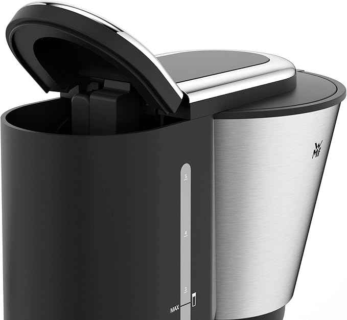 WMF KITCHENminis 0412260011 Aroma Filter Coffee Maker, Thermo-To-Go, Compact, Insulated Jug and Takeaway Mug, Cromargan High Quality, 760 W, Up to 5 Cups
