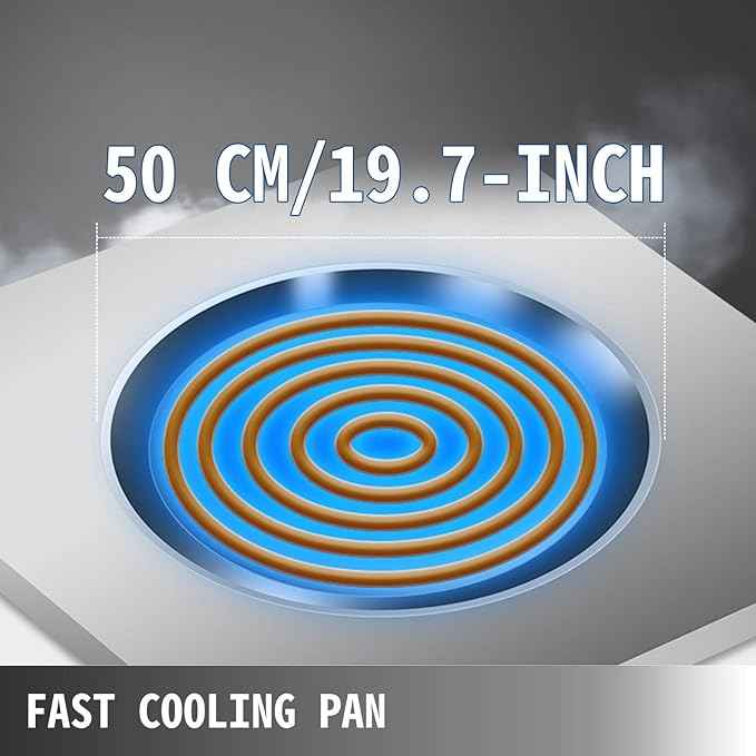 VEVOR Commercial Ice Roll Maker, 1800W Fried Yogurt Cream Machine, Fried Ice Cream Roll Machine with 19.7-Inch Round Pan, 2 Defrost Methods (Button & Pedal), Perfect for Bars, Cafes, Dessert Shops