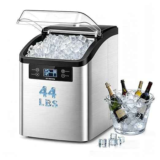 Waleaf 44LBS/24H Countertop Nugget Ice Makers with Timer, 24PCS Ice Cubes Ready in 6 Mins,Portable Auto-Cleaning Ice Maker Machine with 2L Water Tank, for Home Kitchen Camping RV