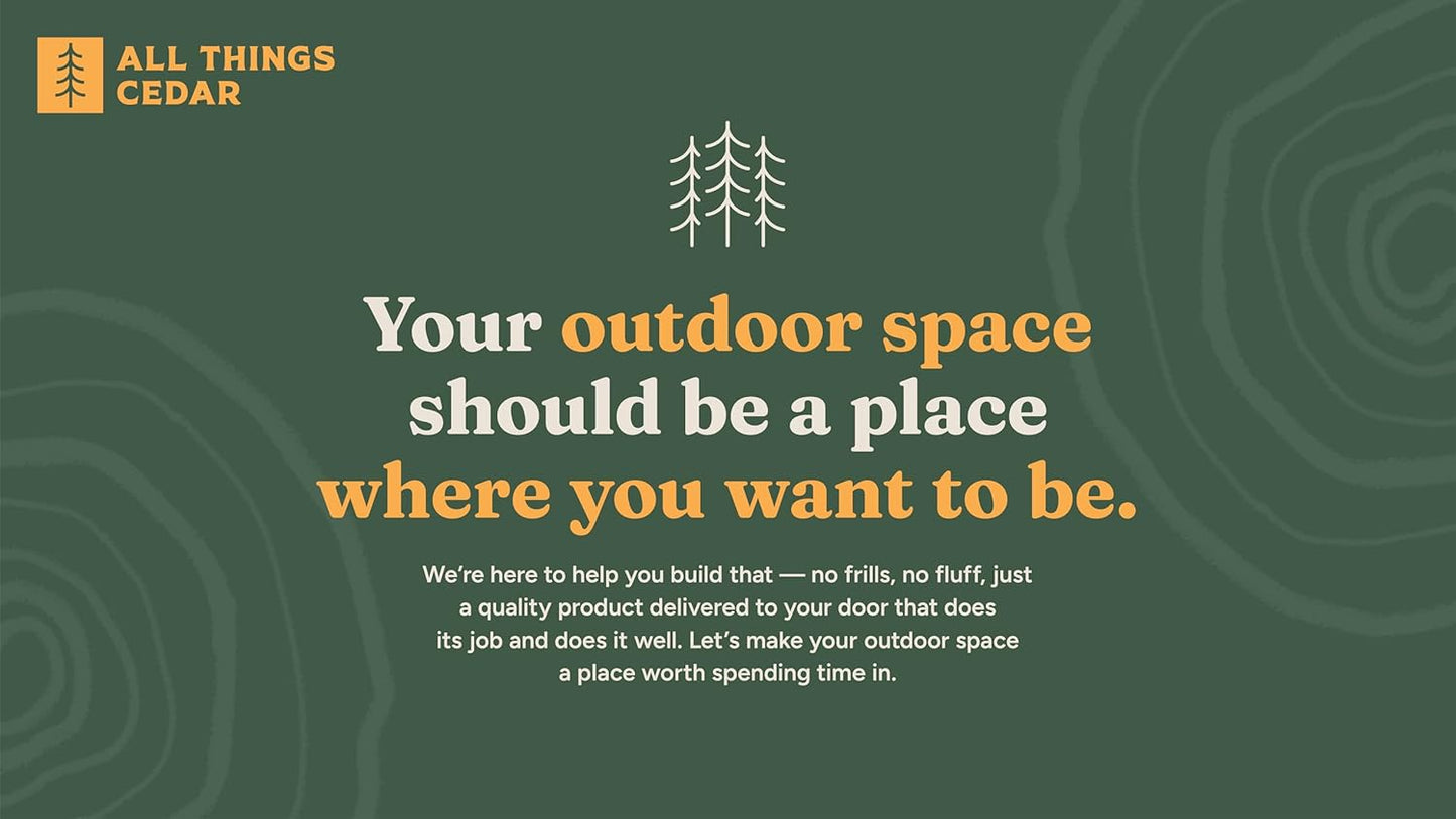 All Things Cedar GA87-B Garden Arbor with Bench | Outdoor Wooden Bench | Garden Bench Seat | Untreated Cedar, Western Red Cedar Craftsmanship | Wood Bench Outdoor 60x25x86