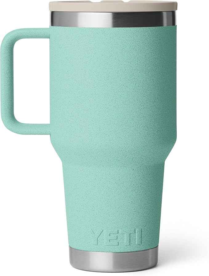 YETI Rambler 30 oz Travel Mug with Flip Straw Lid – Stainless Steel, Vacuum Insulated, Leakproof, Cup Holder Friendly