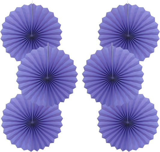 BARTHEW Purple Party Decorations,Purple Bridal Shower Decorations,Halloween Decor Events Accessories,Retirement Decorations Paper Fans Bulk 16in,Anniversary for 30 Color DIY Set(Purple)