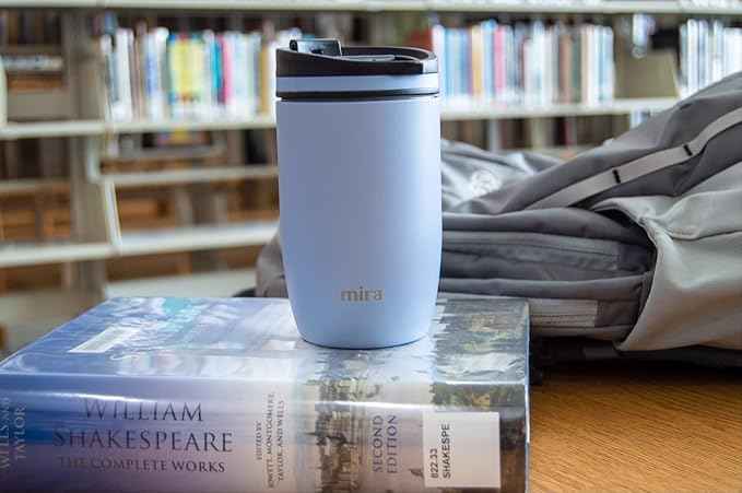 MIRA 12 oz Travel Coffee Mug - Insulated Stainless Steel Tumbler with Screw Lid - Olympic