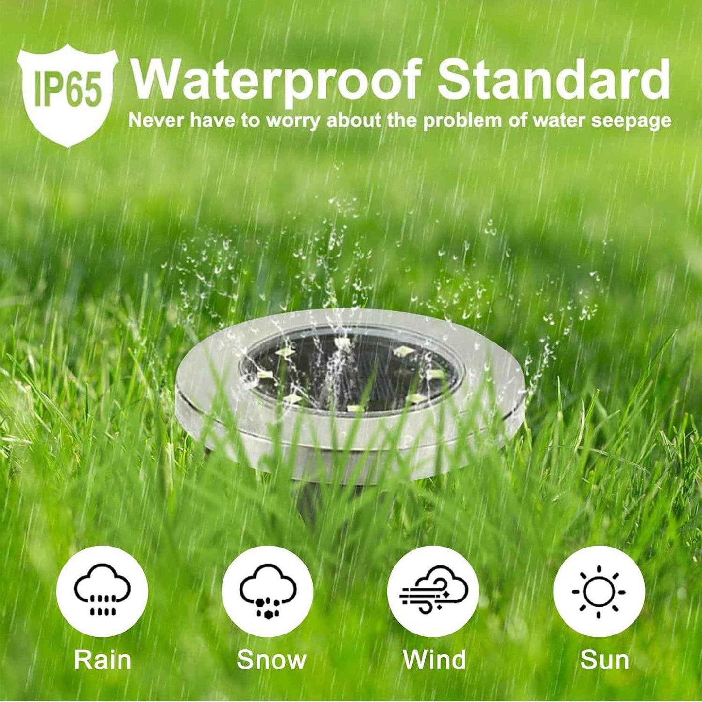 4.6 Inch Diameter Solar Ground Lights, Waterproof Solar Garden Lights, Outdoor Garden Waterproof Bright in-Ground Light, Landscape Lighting for Pathway,Yard,Lawn,Patio,Walkway (12 Pack Warm Light)