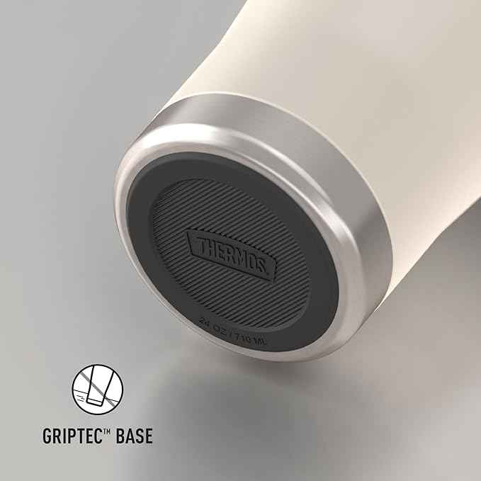 THERMOS ICON SERIES, Stainless Steel Cold Tumbler with Slide Lock, 24 Ounce, Sandstone