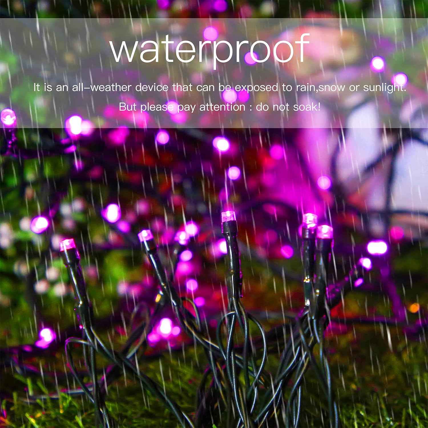Valentines Day Solar Christmas String Lights Outdoor Pink 2 Pack 144ft 400LED Fairy Lights with 8 Modes, IP44 Waterproof Lights for Tree Garden Patio Wedding Party Yard Decor