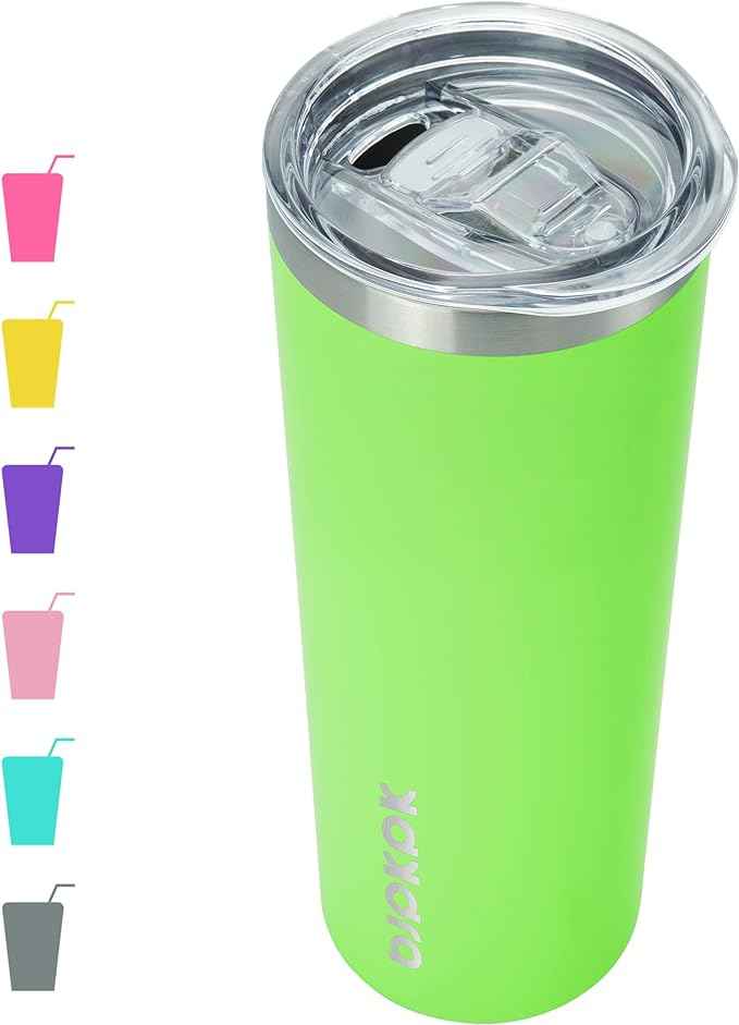 BJPKPK 20 oz Skinny Tumbler With Lid Insulated Travel Coffee Mug Stainless Steel Sublimation Water Tumblers Cup,Green