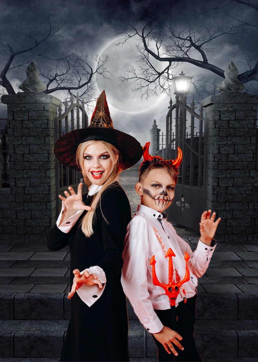 CHAIYA 6x8ft Halloween Backdrop Background Nightmare Before Christmas Backdrop for Photography Zombie Themed Photo Booth Party Decorations CY034