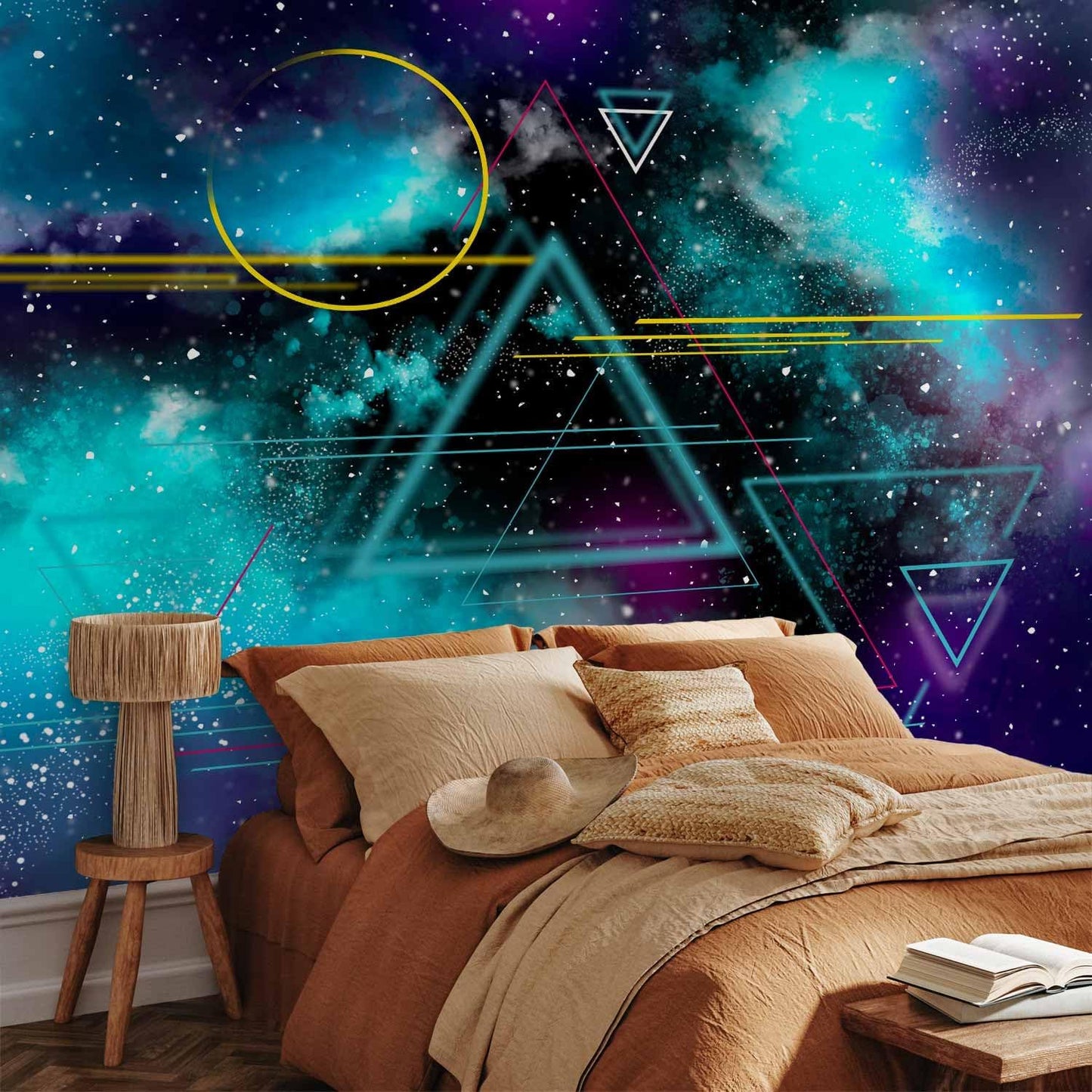 artgeist Wall Mural Galaxy 197x138 in - Non-Woven Wallpaper Fleece Wall Decor Photo Print Picture Image Design Home Mural Cosmos Galaxy Cosmonaut Astronaut a-A-10328-a-a