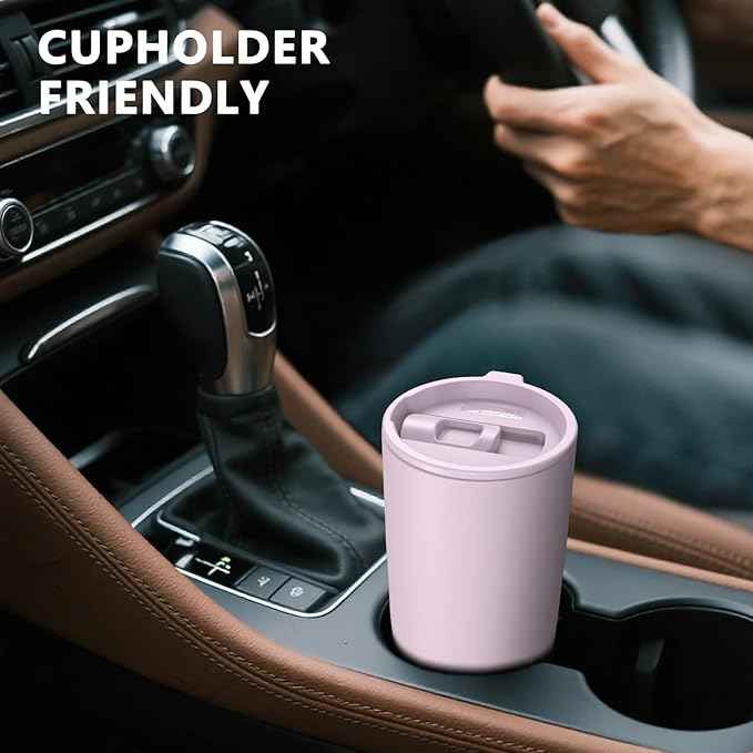 TILUCK 20 oz Insulated Tumbler with BPA-Free Lid, Stainless Steel Vacuum Travel Coffee Mug, Double Wall Coffee Tumbler（20oz，Matte LightPurple）
