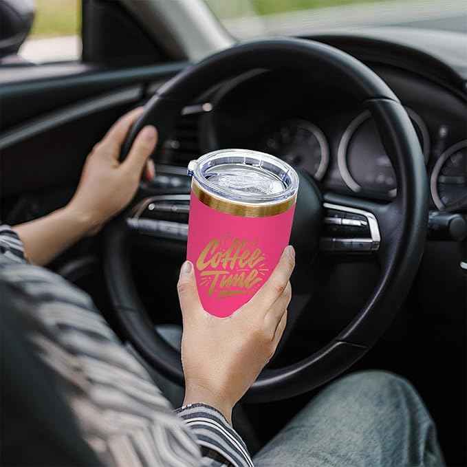 20 oz Tumbler Bulk 4 Pack Stainless Steel Tumblers with Lids and Straws, Double Wall Vacuum Insulated Travel Coffee Mug for Laser Engrave, Powder Coated Cup for Hot and Cold Drinks (Rosy,4 pack)