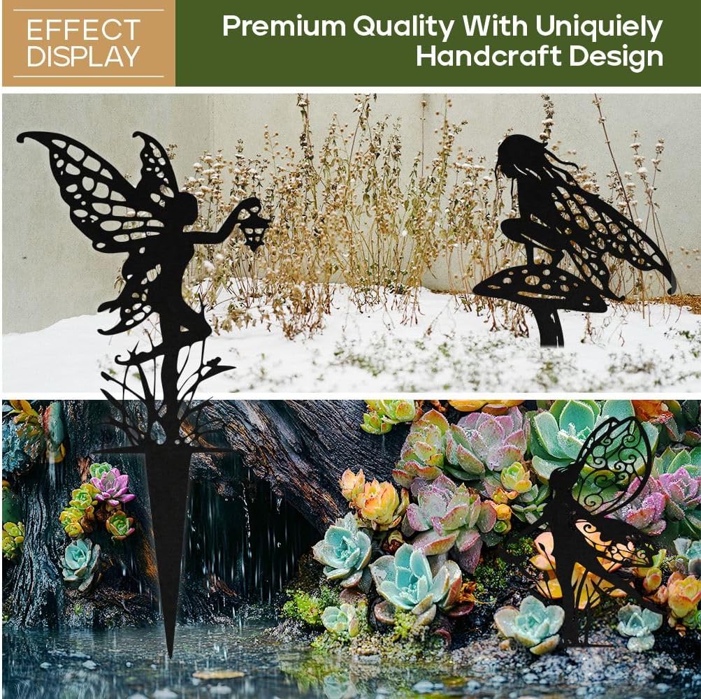 Decorative Garden Stakes, Fairy Garden Statues for Home and Garden (12)