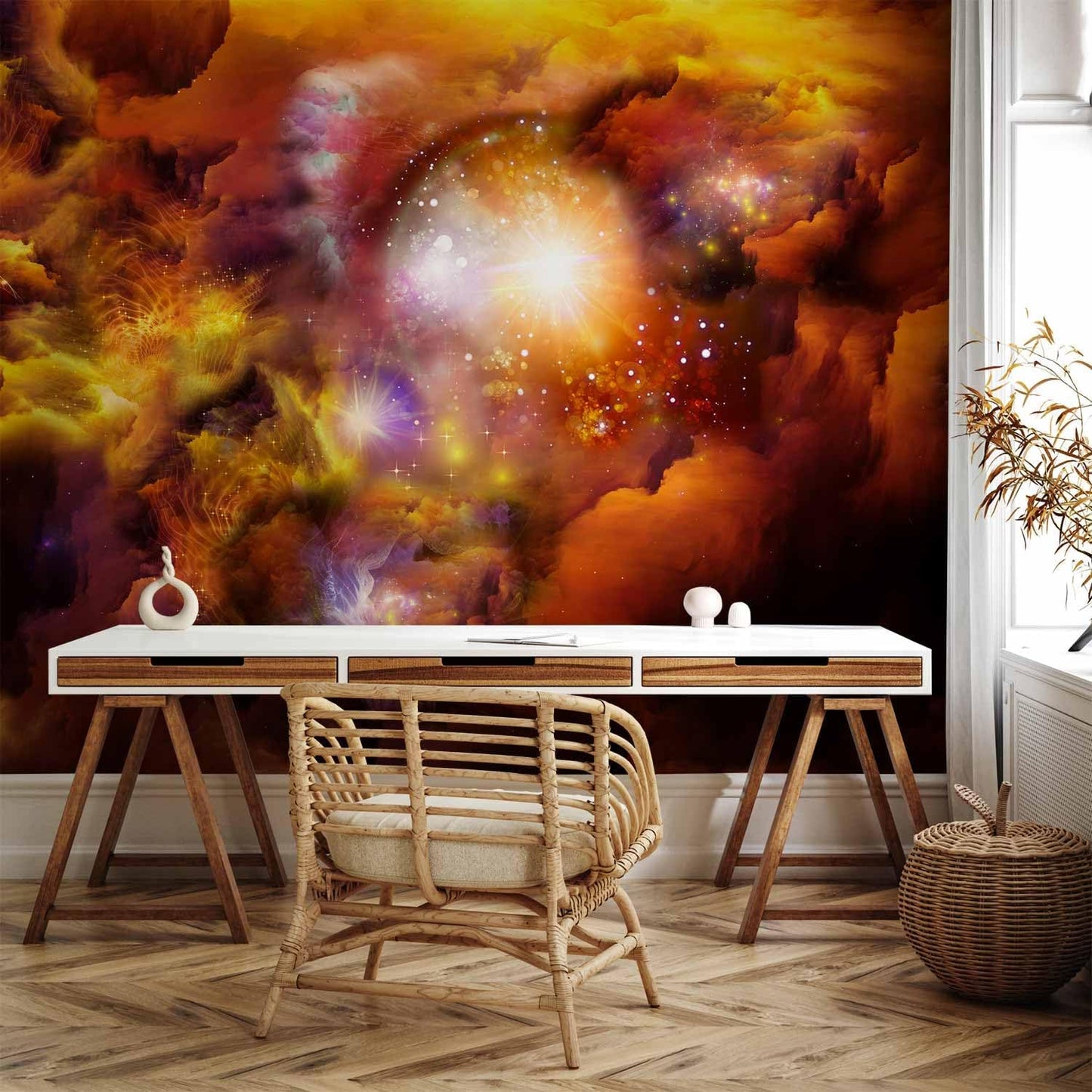 artgeist Premium Wall Mural Cosmos Galaxy 197x138 in - Non-Woven Wallpaper Fleece Wall Decor Photo Print Picture Image Design Home n-A-0027-a-d