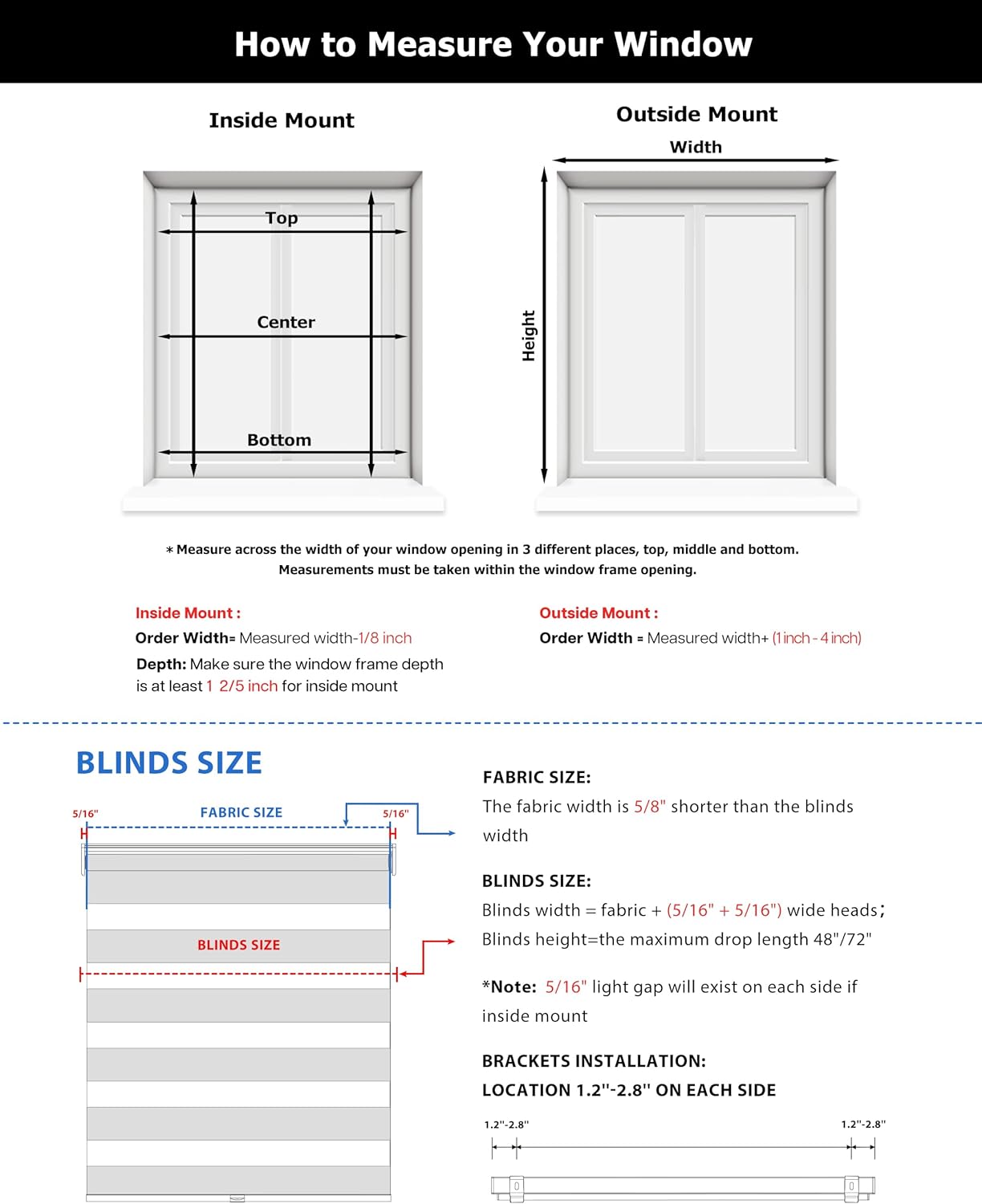 LazBlinds No Tools No Drill Cordless Zebra Blinds for Windows, Dual Layer Light Control for Day and Night, Light Filtering Privacy Roller Blinds and Shades for Home, 26" W x 72" H, White