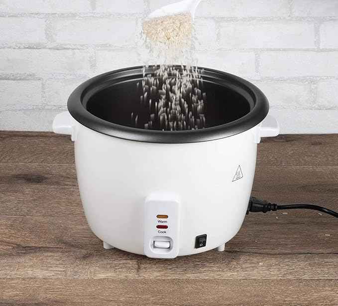 Alpina Rice cooker - 1.8 Liter - 700 Watt - With cooking and heat control light - White, BSJ18-ZPDA