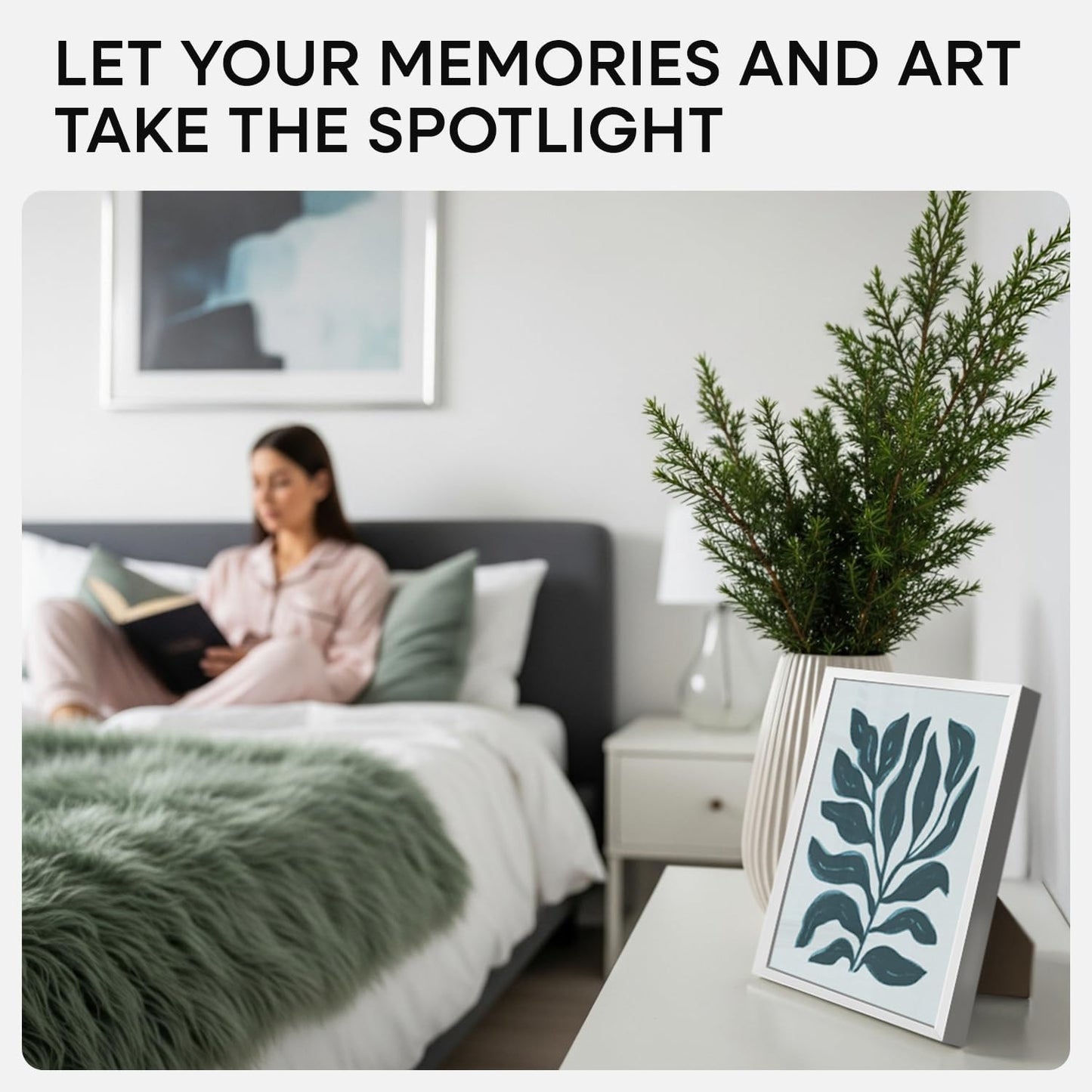 Homeforia 8.5x11 Picture Frame Silver, High End Metal 8.5 x 11 Poster Frames with Mat 6 by 8 Photo, 11x8.5 Frame Matted to 6x8 Print, 8.5by11 Wall or Tabletop Frame, Tempered Glass, Wall Kit, Set of 1