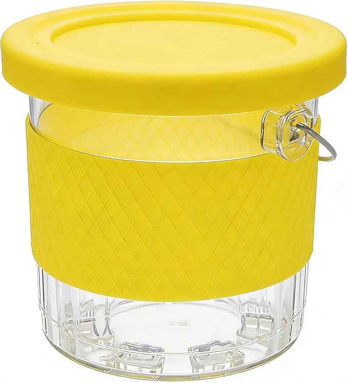 Upgrade Replacement Containers for Ninja Creami Pints with Lids and Silicone sleeve - 4 Pack, 16oz Cups Compatible with NC301 NC300 NC299AMZ NC290 Series Ice Cream Maker