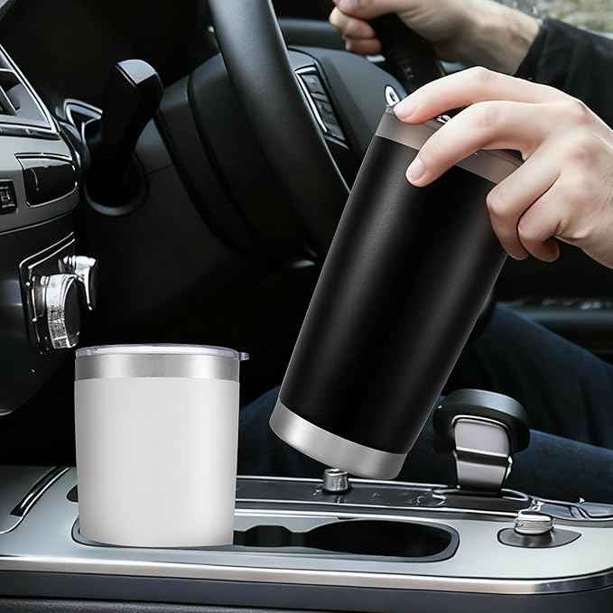 20 oz Tumbler Bulk with Lid Stainless Steel Insulated Tumblers Double Wall Vacuum Coffee Mug Powder Coated Tumbler Cups for Cold and Hot Drinks, Mix Color, 12 pack