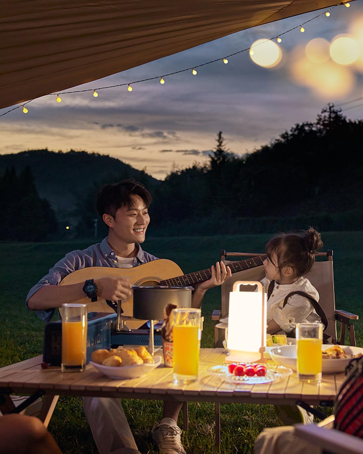 Camping Lantern, solar Lanterns, 6000mAh Rechargeable Light 2-in-1 Dimmable Outdoor Waterproof Gear with USB Charging – lanterns for power outages Hurricane, Hiking, Fish, Emergency, and Home