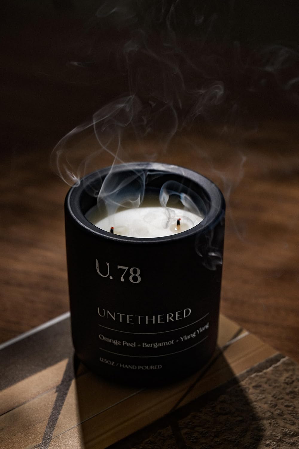 U.78 Luxury Scented Candle – Orange Peel, Bergamot & Sandalwood | Hand-Poured in USA w/ 100% Natural Coconut & Apricot Wax | Double Wick, Long-Lasting Aromatherapy Candle for Home & Gifts (12.5 oz)