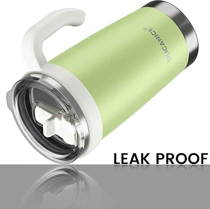 For Iced Coffee & Smoothies – Never Drink from a Moldy Lid Again: 20oz Hygienic Tumbler, 100% Leakproof Lid & Removable Foldable Spout. Reinforced Base, Fits Cup Holders - KeyLime