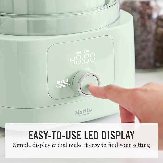 Martha Stewart Ice Cream Maker, 2 Quart Double-Insulated Freezer Bowl, Sorbet & Frozen Yogurt, Ready in 20 Minutes, Mix-Ins Chute, Easy to Clean, Honeydew Green