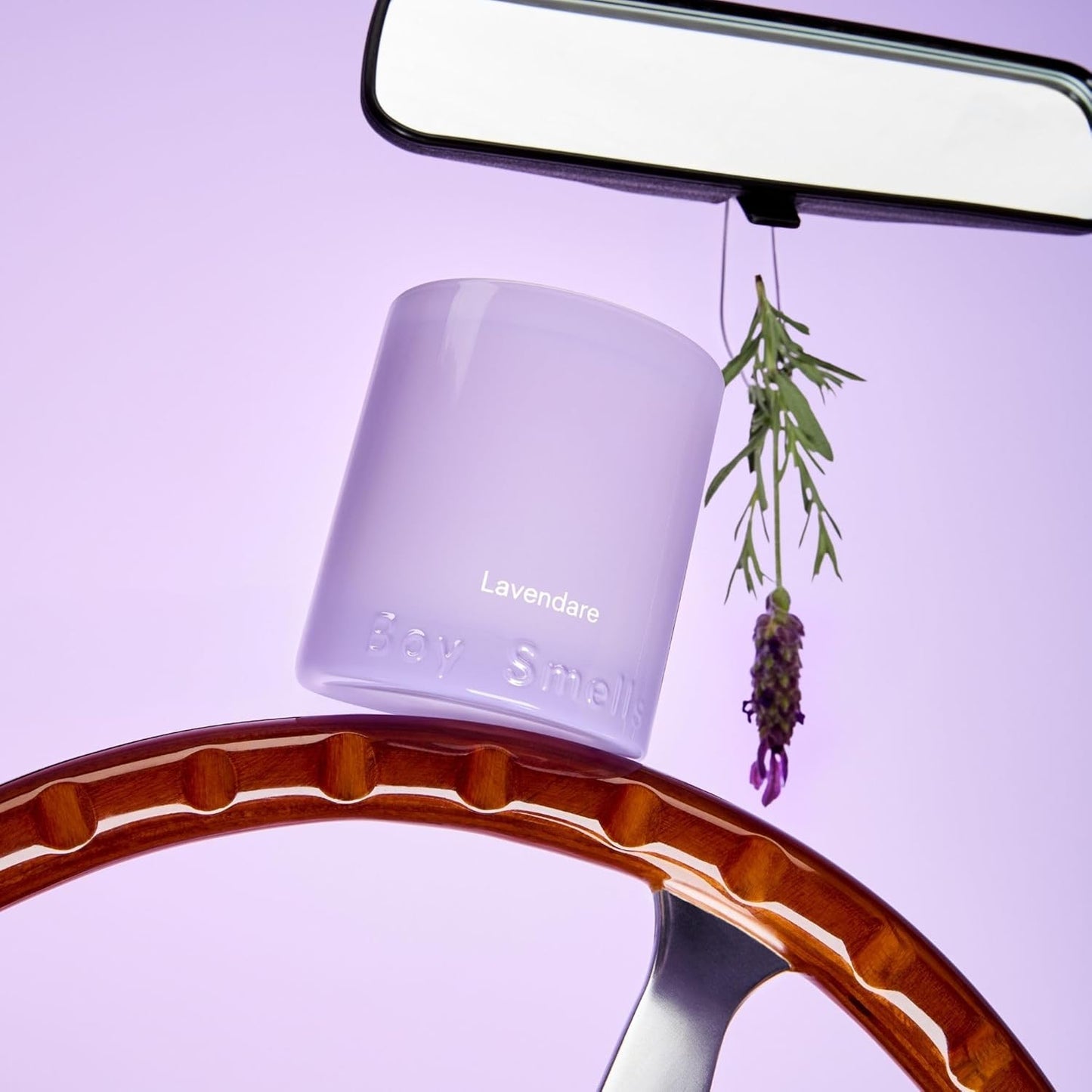 Boy Smells Lavender Candle - 8.5 oz - Luxury Candle with Lemon, Lavander, and Vetiver - Up to 50-Hour Burn - Cotton Wick