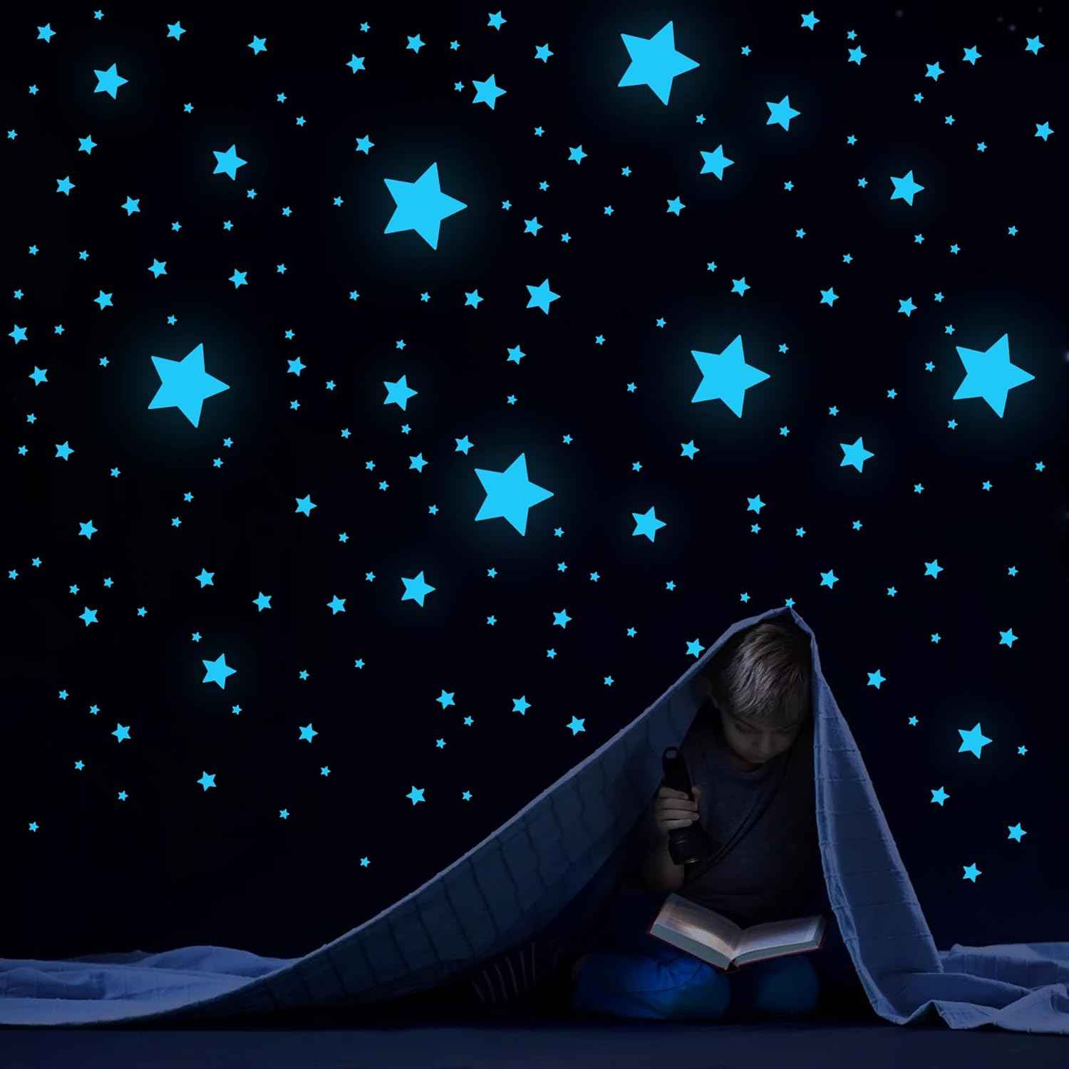 421Pcs Glow in The Dark Stars Ceiling Stars Glow in Dark Space Planet Universe Galaxy Wall Decals Glow in The Dark Wall Stickers for Boys Girls Kid Bedroom Living Room Decor Christmas Gift