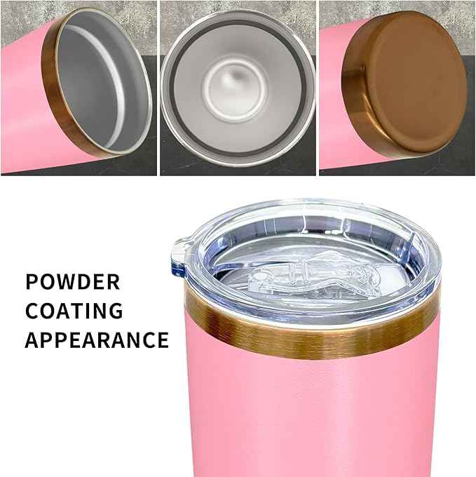 20 oz Tumblers Stainless Steel Tumbler with Lid and Straw Insulated Copper Coffee Mug for Laser Graving 39oz Powder Coated Cup(Mix6B)