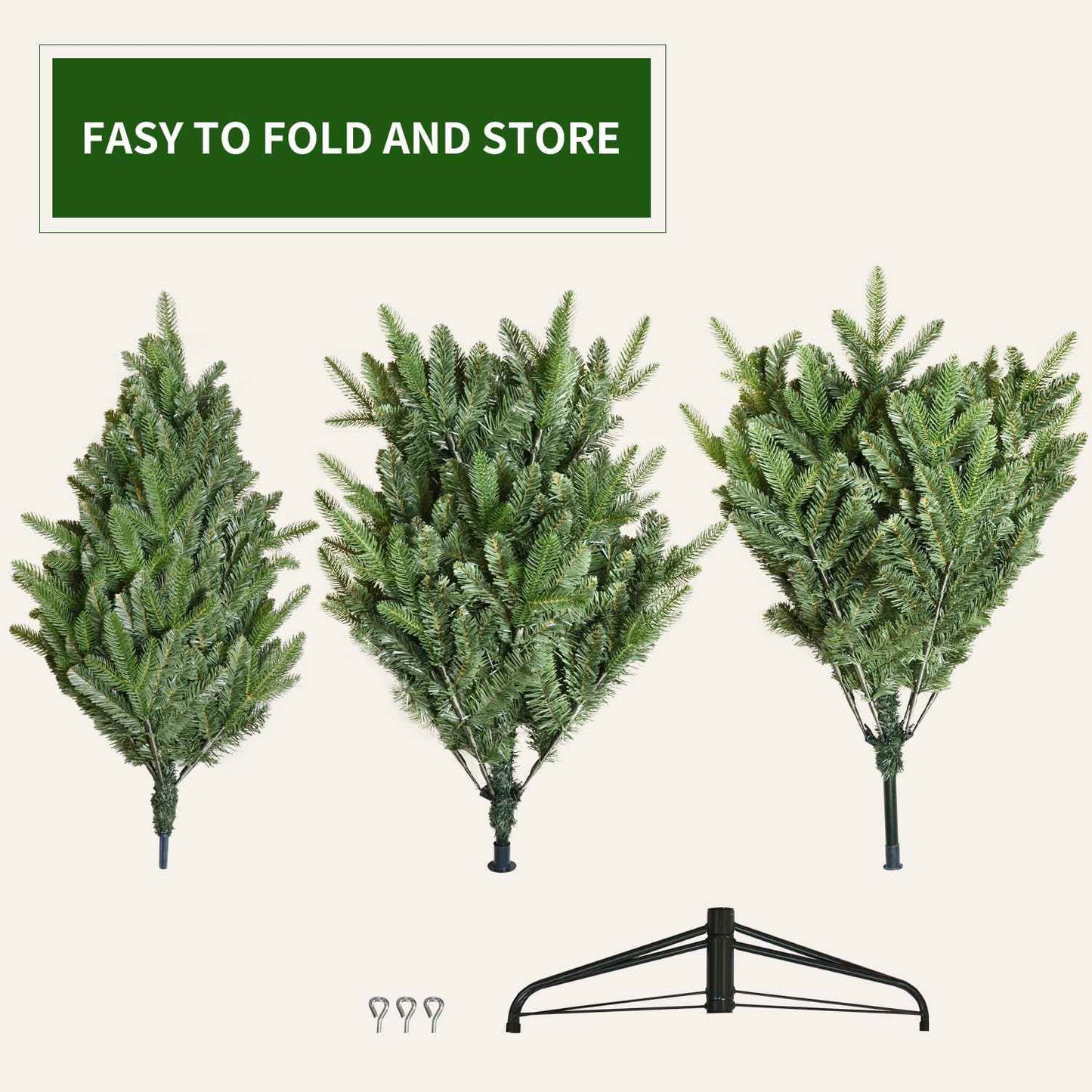 MAKEATREE 6ft Unlit Artificial Christmas Tree, Premium PE/PVC Tips, Hinged Xmas Tree for Outdoor & Indoor, Green