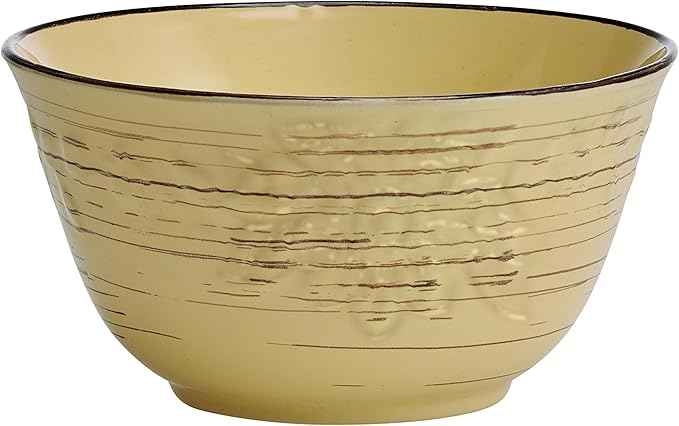 Pfaltzgraff Trellis Sunflower 12 Piece Dinnerware Set, Service for 4, Yellow