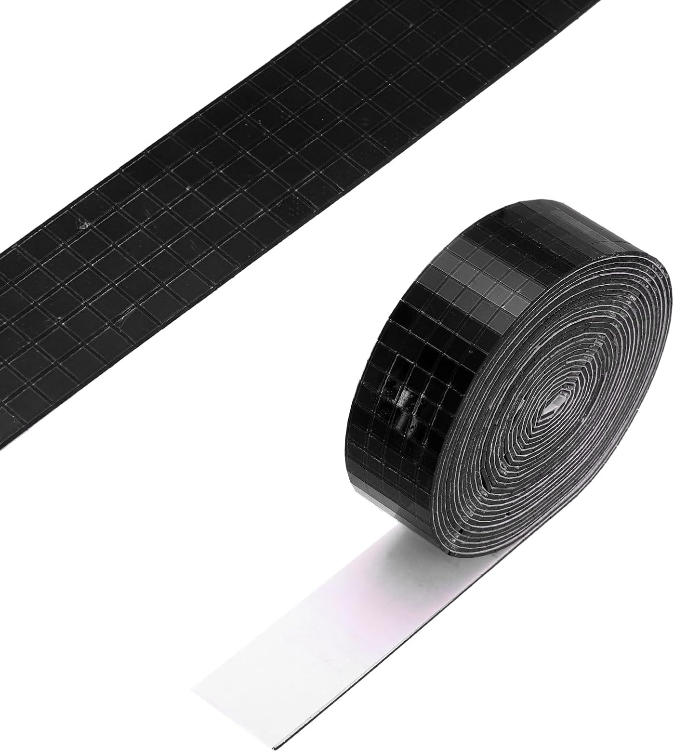 PATIKIL 5x5mm Self Adhesive Mirrors Mosaic Tiles, 3600 Pcs Square Mini Glass Mosaic Disco Tile Sticker for DIY Craft Disco Ball Party Decoration, Black