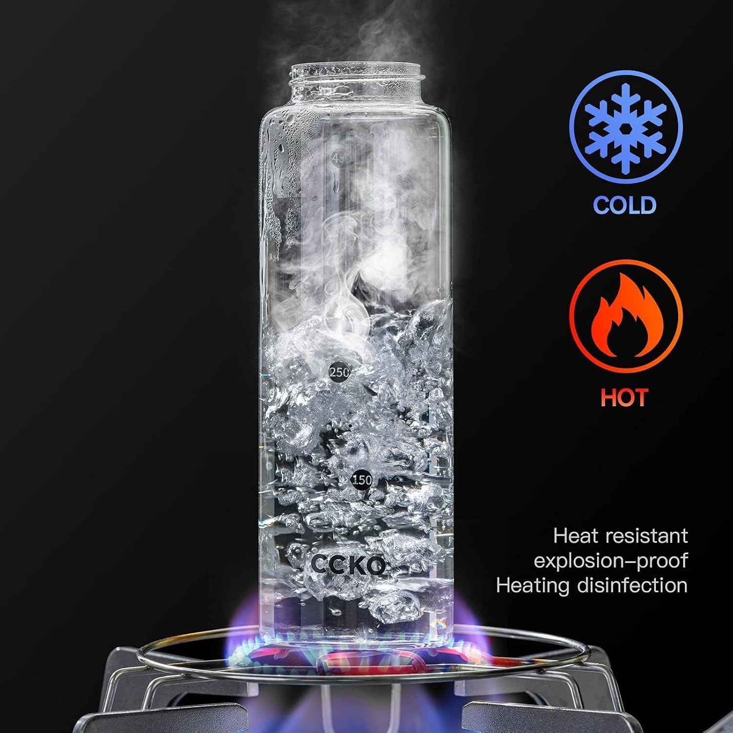 Glass Olive Oil Dispenser Bottle Shatterproof and Leakproof with Stainless Steel Spouts High Temperature Resistant 17oz Cooking Oil and Vinegar Cruet Dispenser