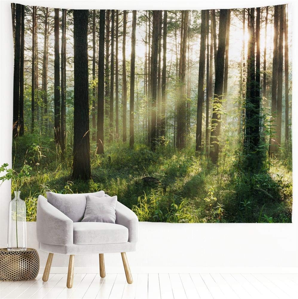 PROCIDA Forest Tree Tapestry Wall Hanging for Bedroom Living Room 60" W x 40" H