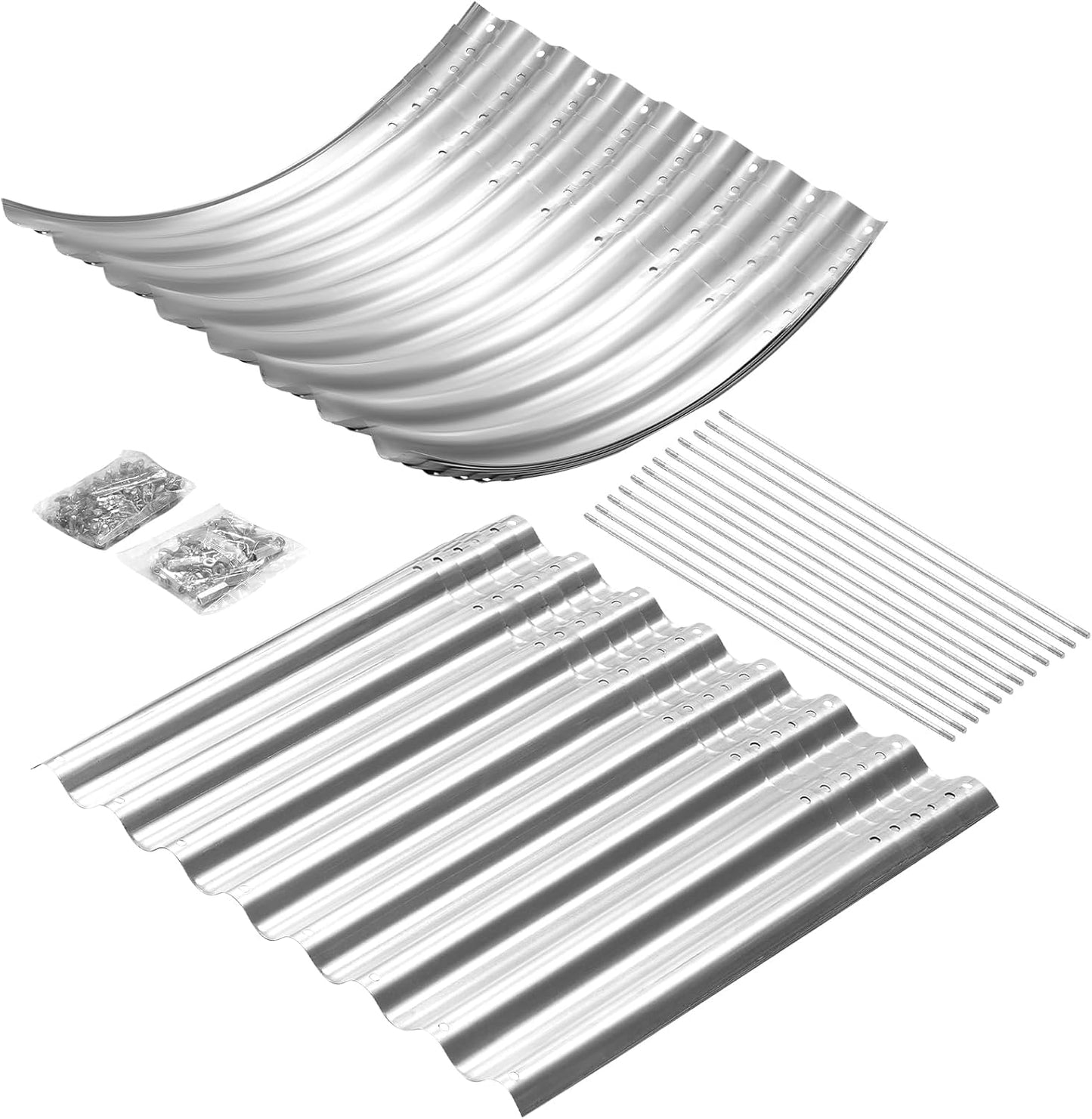 Land Guard 6x3x3ft Oval Galvanized Raised Garden Beds, Large-Capacity Metal Planter Box Outdoor, Durable Deep Raised Garden Bed 3ft Tall, Raised Beds for Gardening Vegetables, Classic Silver