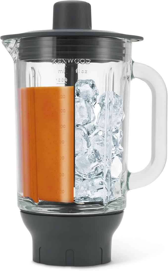 Kenwood KAH359GL Blender Attachment for Kenwood Kitchen Machines Glass and Black