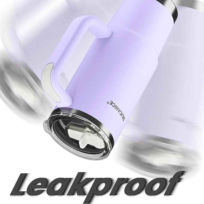 For Travel & Gym – Never Drink from a Moldy Lid Again: 30oz Hygienic Tumbler, 100% Leakproof Lid & Removable Foldable Spout. Reinforced Base, Fits Cup Holders- Lilac